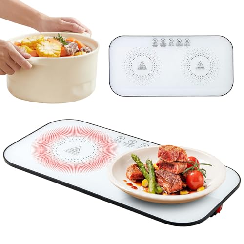 Chauffe Plat Electrique, Fancysky 18 * 37 CM Plaque Chauffante Electrique, Plateau Jetable Buffet, Réchauffe Plat, Bain Marie, Pour Appartements, Cuisines,...