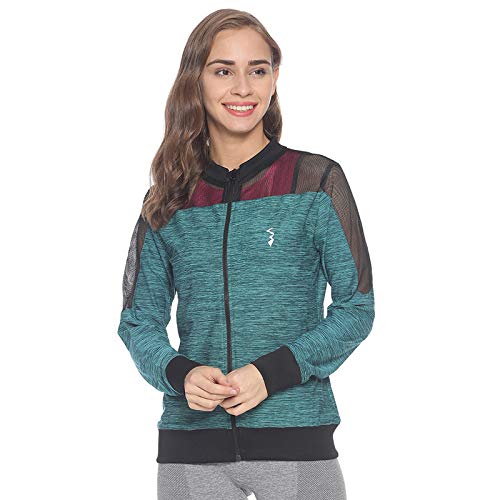 pinacolada Women's Full Sleeve Green Track Jacket-picture-26