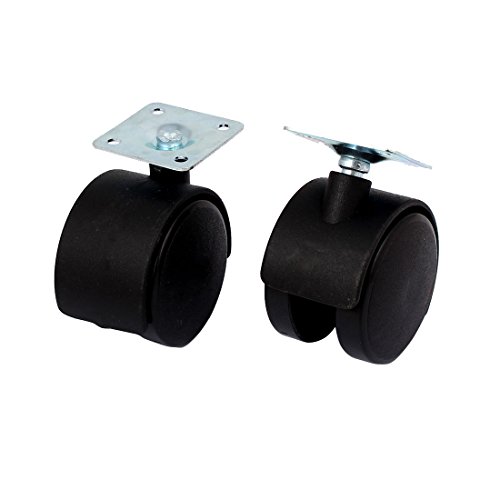 Aexit Office Chair Metal Swivel Twin Wheel Non-Brake Caster 2 Black 2PCS (1120dd93a55d54531b4dd082dc3d9763)