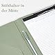 Mymazn Klemmbrett A4 mit Deckel, Mappe A4 Schreibmappe Klemmbrettmappe in Schwarz, PU-Leder Konferenzmappe A4 mit Dokumentenfächern, Stiftehalter und Magnetverschluss (Salbeigrün)