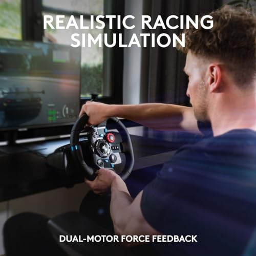 Logitech G29 Driving Force Racing Wheel and Pedals, Force Feedback, Real Leather + ASTRO A10 Gen 2 Wired Headset - For PS5, PS4, PC, Mac - Black - image 4