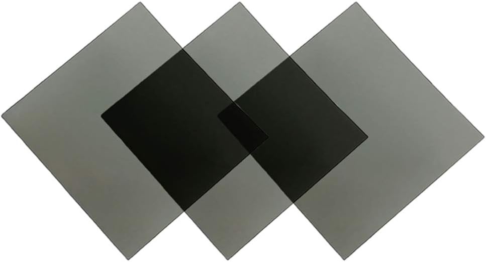 Polarized Film 5 Pieces Sheets 7x7inches/18x18cm Adhesive Polarizer Linear Polarizing Filter for Screen Educational Physics