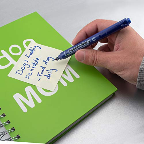 Pentel Handy-Line S Retractable And Refillable Permanent Marker, Chisel Tip, Blue Barrel, Blue Ink, Box Of 12 (Nxs15-C) #TOP6