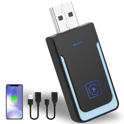 Adattatore Wireless CarPlay E Android Auto 2-in-1 - Plug & Play, WiFi 5GHz, Compatibile Con USB-C E USB-A
