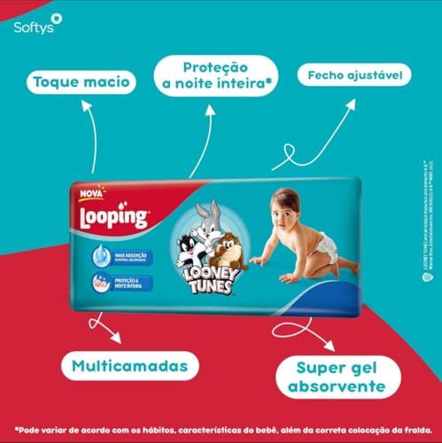 Fralda Looping Looney Tun.Mega Pq Com 42