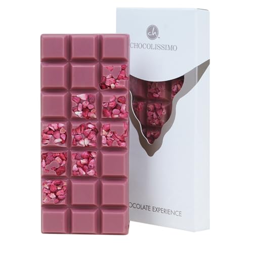 CHOCOLISSIMO - Regalo di cioccolato - Tavoletta di cioccolato Ruby Cocoa Bean, novità mondiale - Cioccolato rosa - Idee regalo per madri, amanti, compleanni, San Valentino