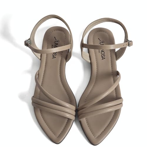 LUMINOSA Women’s Triple Strap Open-Toe Sandals