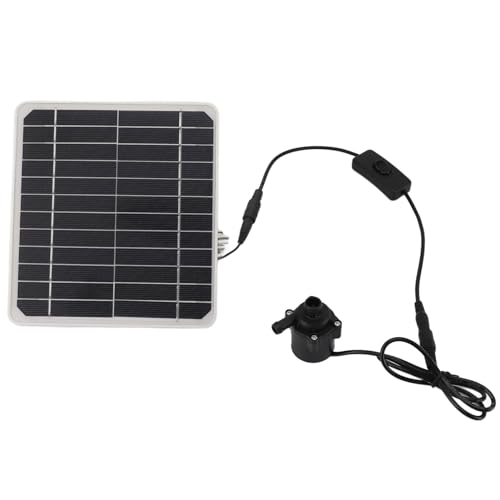 BAOFUYA Kit de Bombeo de Fuente de Agua de Panel Solar de 24 Horas -Operación de 50 W con Interruptor Ajustable para Jardines, Proyectos