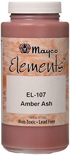 Mayco Elements Glaze, Amber Ash EL-107, 1 Pint