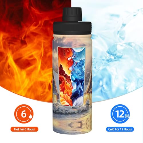 Bouteille d'eau isotherme anti-fuite en acier inoxydable durable