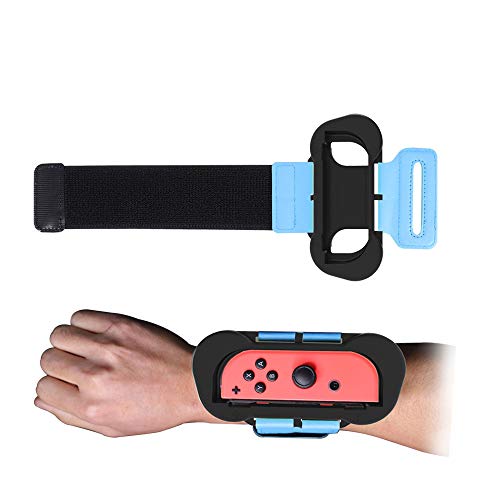 2 Pack Just Dance 2020 Wrist Band para Nintendo Switch Joy Con Controller, Achort Ajustable Elastic Wrist Band con Gamepad para Joycon Gran diversión para niños y adultos