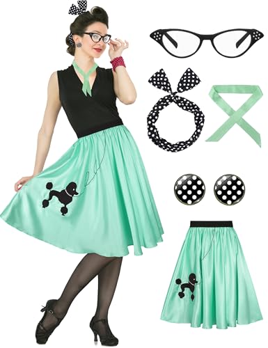 CICOCI Sock Hop Costume Greasers 1950S Poodle Skirts for Women 50s Costumes Accessoris Halloween Costumes