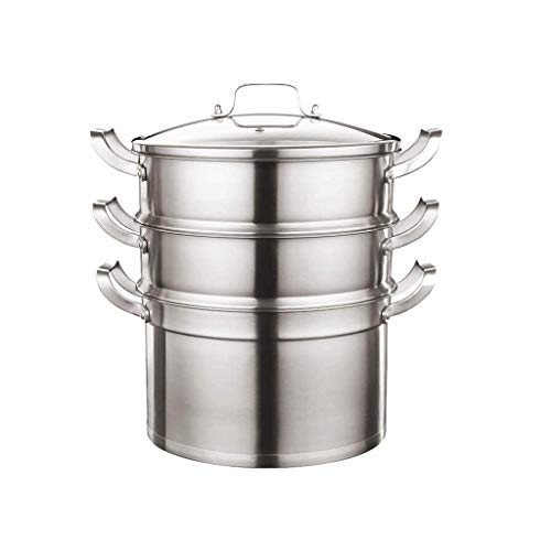 Cuiseur vapeur à trois couches Cooking Plus : grande capacité pour induction et cuisinière à gaz