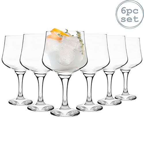 Rink Drink 6 pieza Gin globo Conjunto de cristal - Gran Copa Estilo cuenco de cristal - 690ml
