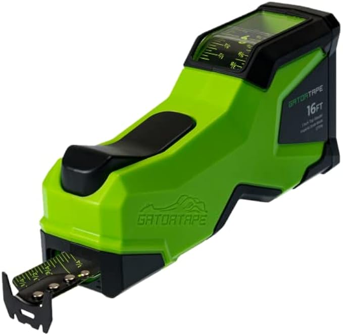 GATORTAPE Precision Top Reading Tape Measure 16ft x 1inch (Imperial Scale) | Easy & Accurate Internal Measurements