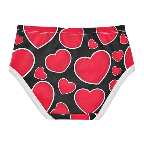 Florals Toddler Underwear Floral 2t Cotton Panties Little Girl Bold Red Hearts White Black Undies Kids Briefs2