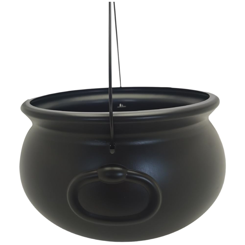 Boddceto Halloween Cauldron, Plastic Witch Cauldron Kettle, Halloween Pot Candy Holder for 'S Day Partys Favors