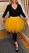 Tulle Tutu Skirt for Women 50s Vintage Ballet Bubble Dance Skirts for Cosplay Party Dark Yellow XL