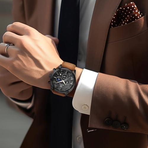 Image of BENYAR Mens Watches Analog Quartz Chronograph Waterproof Wrist Watches for Men Fashion Business Work Casual Sport Designer Dress Watch with Calendar Elegant Gifts for Men