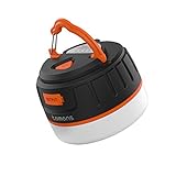 Tomons 196lm Ultra Bright LED Camping Lantern, IP65 Waterproof Outdoor Lights, Tent Lamp with Rechargable 5200mAh Battery Power Bank for Camping, Hiking, Fishing and Emergencies-Orange