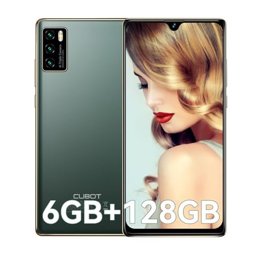 CUBOT P50 Smartphone 6GB RAM 128GB ROM TF 1TB Expand 6.2'' Schermo Android Cellulare 20MP Telecamera 4200mAh 4G Doppio SIM Telefono NFC GPS OTG Face ID Verd