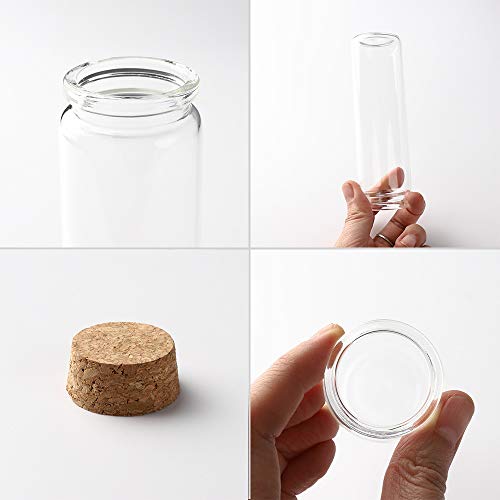 Jiuyue 40Pcs 90Ml Glass Jars With Cork Lids,Glass Bottle Small(3 Oz-1.45X4.72 Inch) #TOP2