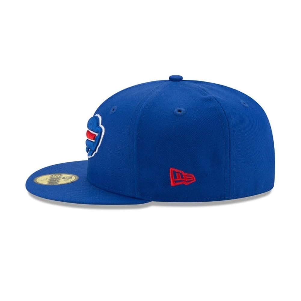 New Era NFL 59FIFTY Buffalo Bills Blue Team Color Logo Authentic Collection Fitted On Field Football Cap Hat