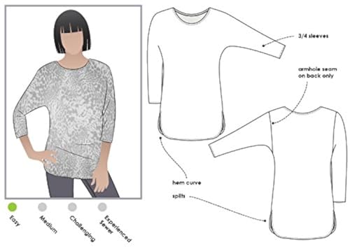 Style Arc Sewing Pattern - Fran Knit Top (Sizes 04-16)