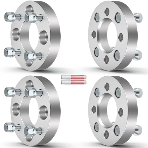 OCPTY 4x100 to 4x108 Wheel Adapters for 124 Spider for 2 for Accent for Accord for Aveo for Celica 1 inch 12x1.5 Studs 67.1mm Hub Bore Forged Wheel Adapters 4 lug 4PCS