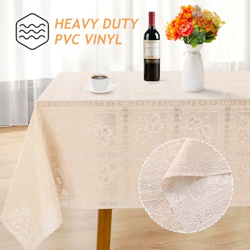 Kaixinbao Waterproof PVC Vinyl Rectangular Tablecloth (Various Sizes & Patterns) - image 2