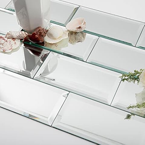 Lovdeco Mirror Peel and Stick Tile for Kitchen Bathroom Wall Cover