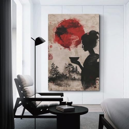 Art Ukiyo-E Geisha poster deco de qualite supérieure 60x90 cm - 3