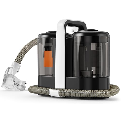 ITEFDTUTNE 400W Waschsauger Teppichreiniger, Entwickelt für Familien mit Haustieren Polsterreiniger Gerät, Fleckenreiniger für Teppich, Sofa, Vorleger, Polster, Treppen, Auto. Weiß