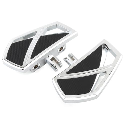 Image of Motorcycle Floorboards Phantom Front Foot Pegs Footrest for Harley Softail 2018-2024 Fat Boy Street Bob Low Rider Sport Glide Slim Fatbob Breakout 114 (Chrome)