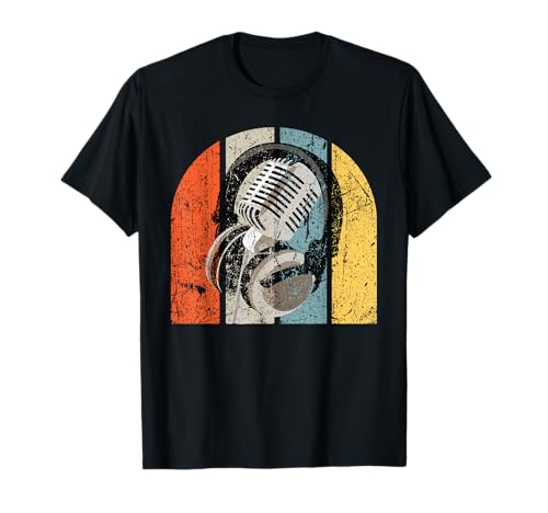 Music Podcaster Headphones Microphone T-Shirt