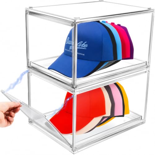 Organiseur de chapeaux pour casquette de baseball empilable lot de 2