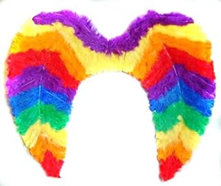 Partyoko Angel Feather Wings Black Color Cosplay Halloween Fancy Dress Costume Event for Kids Multicolour(1 Pcs)
