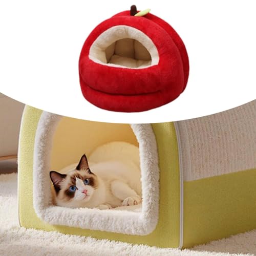 FewNvWa Katzenhöhle Haustierbett Hundekennel Abnehmbare Matratze Plüsch Material für Kleine Hunde Katzen Schlafzimmer Innenbereich, M