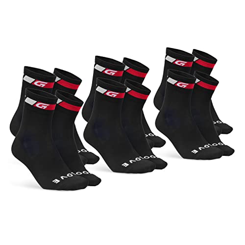 Image of GripGrab Classic Summer Cycling Socks - Regular Cut, Coolmax Multipack | Breathable Coolmax mesh, stretch arch support, ~5 in. cut - single, 3-pack & 6-pack for road & indoor biking