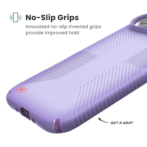 Image of Speck Presidio LUX Grip for iPhone 17 Air Case, MagSafe-Compatible, Slim Protective Case, Purple Fade /Magic Purple /New Poppy