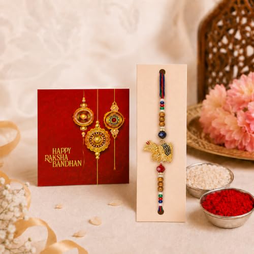 Image of Giftplease Personalized Acrylic Photo Frame LED Night Light with Rakhi Set for Brother | Custom Image Lamp, Designer Rakhi, Roli Chawal & Greeting Card Combo | Unique Rakshabandhan Gift for Bhaiya