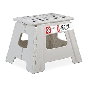 Relaxdays Faltbarer Klapphocker Badhocker bis 150kg