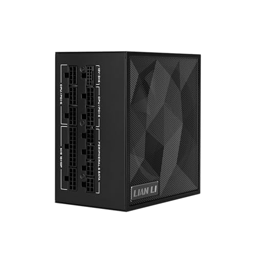Lian Li SX1200P Platinum Compact ATX Form Factor 1200W Power Supply | 12V-2x6 Cable | ATX 3.1 PSU & PCIE 5.1 Ready - 140mm Fan - Full Modular - 10 Year Warranty - Black (SX1200P.B)