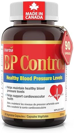 Herba Blood Pressure Supplement - 90 Capsules | Blood Pressure Support for Men & Women with 5 Ingredients - CoQ10, Hawthorn, Quercetin, Green Coffee Bean Extract, and Olive Leaf | Helps Maintain Healthy Blood Pressure Levels | Supports Cardiovascular Health | BP Control
