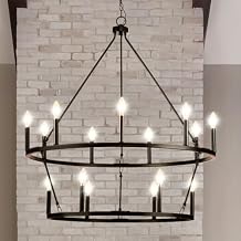 Urban Ambiance Luxury Modern Farmhouse Chandelier, Large Size 38.375H x 35.5W, with Traditional Style Elements, Matte Black Finish, UHP4590, Siegen Collection