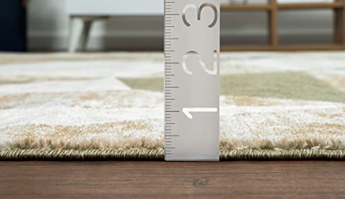 Tapete Abani Savoy Colección 160x229 cm geométrico verde crema miniatura 2