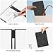Marte Vanci Whiteboard Notebook Reusable Dry Erase Whiteboard with Pen and Wiping Cloth A5 Portable Dry Erase Pad with PU Cover White Board for Notes Lists Memo Message Presentation (Black)