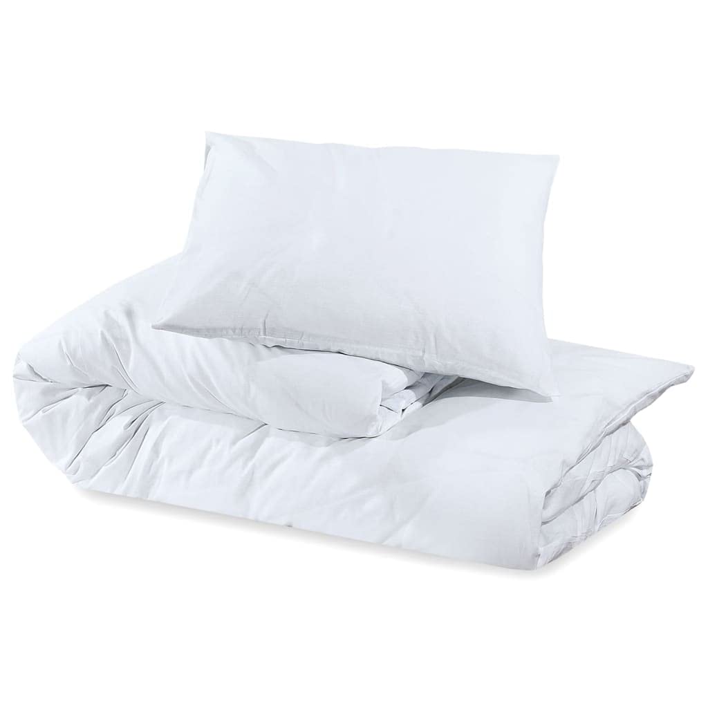 Set Copripiumino Bianco 220x240 cm in Cotone,Casa e Giardino,Biancheria,Lenzuola e Coperte,Copripiumini,1.18kg - 136163