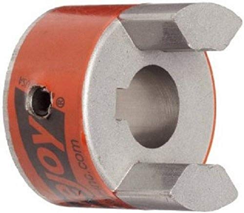 Lovejoy 41316 Size L050 Standard Jaw Coupling Hub, Sintered Iron, Metric, 14 mm Bore, 27.432 mm OD, 15.748 mm Length Through Bore, 5.65 Nm Max Nominal Torque, 5 mm x 2.3 mm Keyway