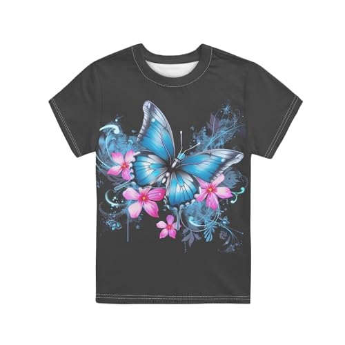 Image of Xhuibop Kids Tshirts Girls Boys 3-16 Years Summer Clothes for Teens Loose Fitting Tops